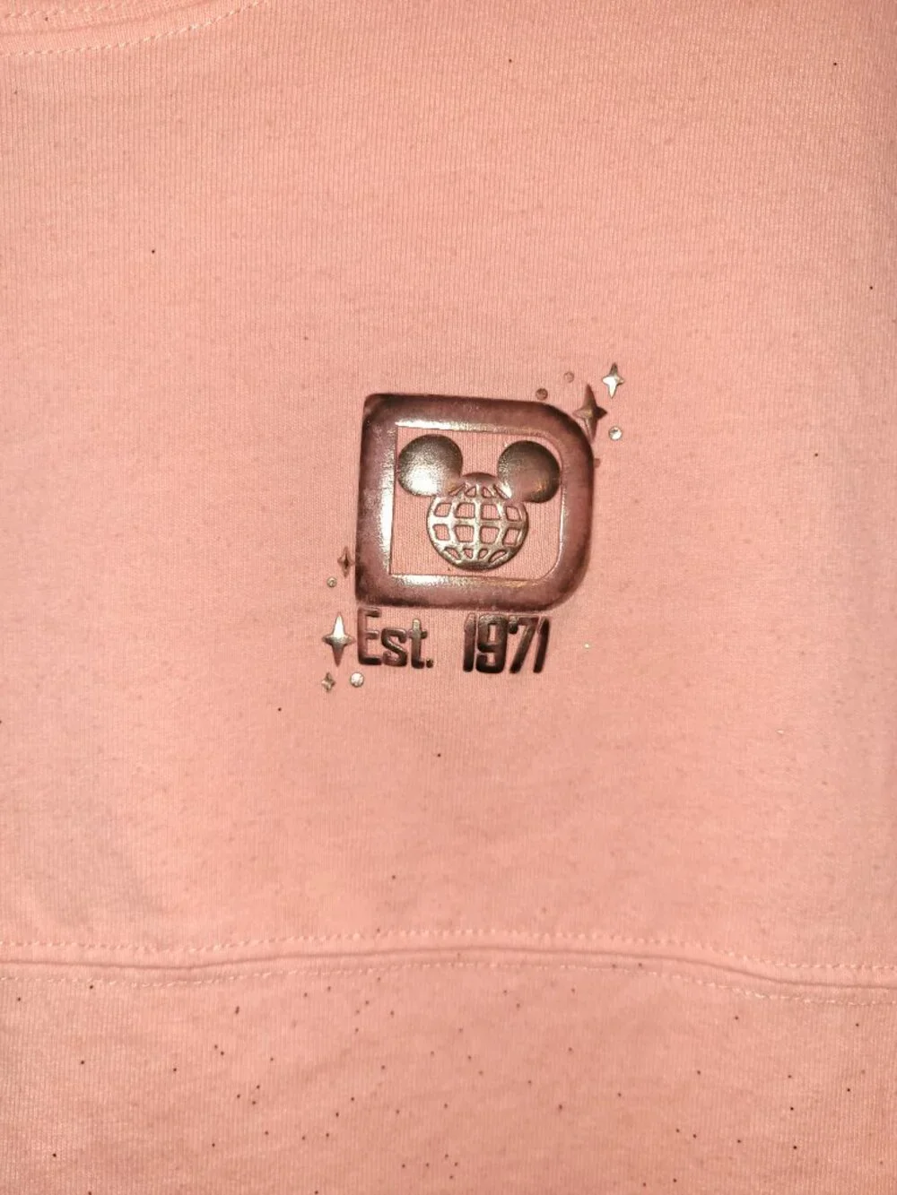 Walt Disney World Girls Rose Gold Sparkle Spirit Jersey